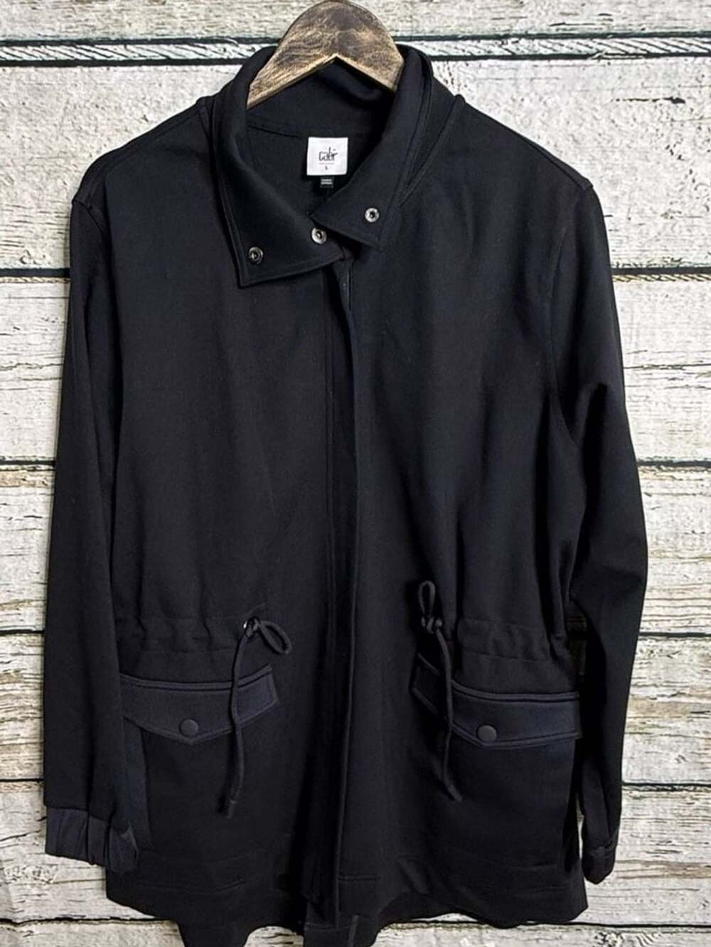 Cabi Tuxedo Parka Size L Black NWT